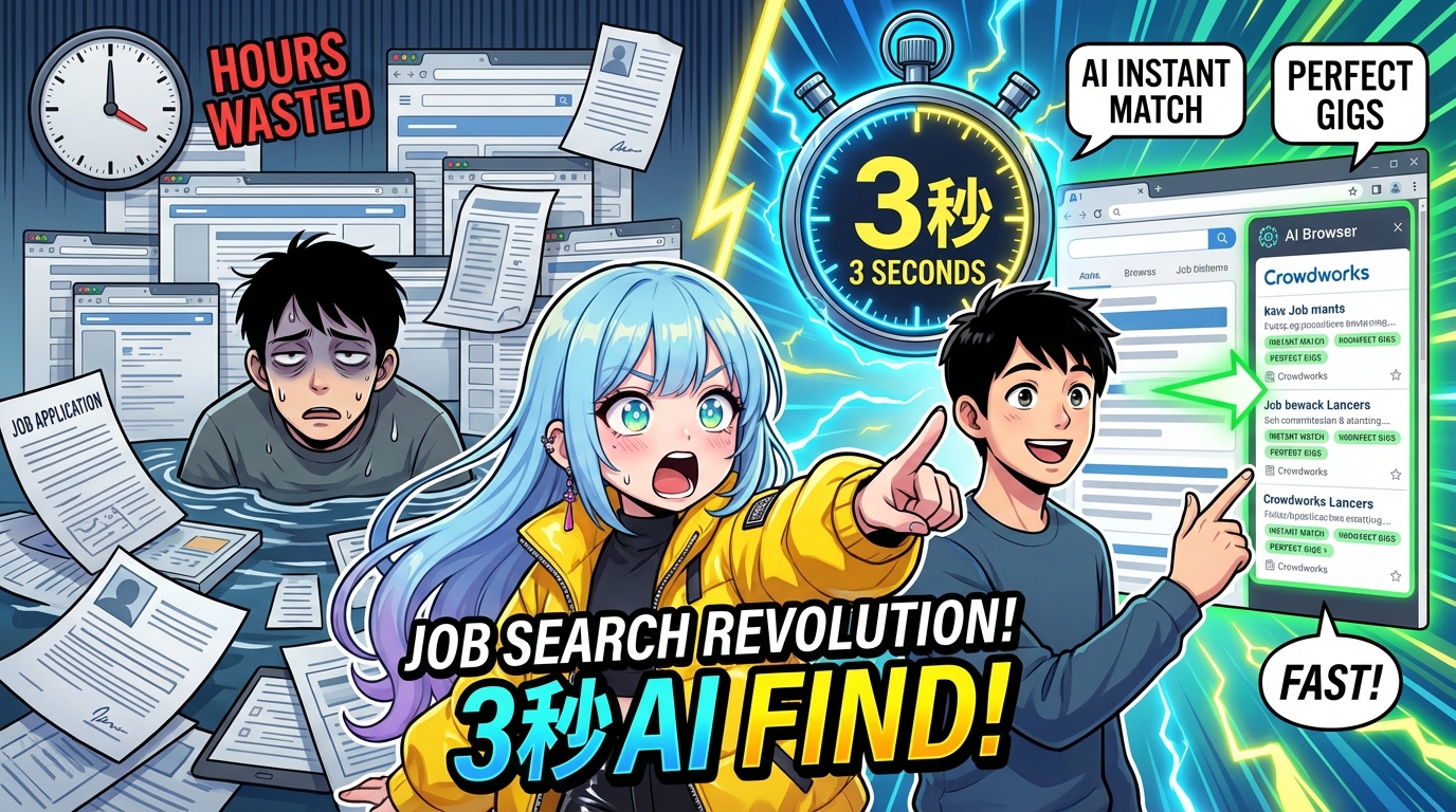 Gensparkブラウザで案件探しが3秒になった話｜クラウドワーカー向け時短術